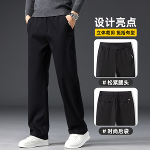 秋冬莱赛尔天丝休闲裤子阔腿直筒宽松大码百搭工装长裤Z2604-P45图片