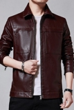 2021新款男外套男款春秋运动夹克衫衣服潮牌夹克皮衣男装C830-P60，男装皮衣，星座509