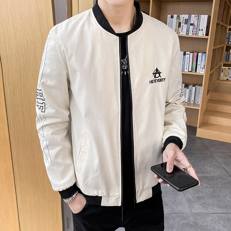 秋季新款男士棒球服刺绣潮流修身青年外套潮牌夹克上衣H0918图片