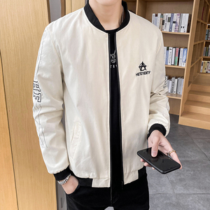 秋季新款男士棒球服刺绣潮流修身青年外套潮牌夹克上衣H0918图片