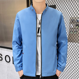 男士夹克春秋潮流韩版2021新款百搭棒球服休闲立领外套YK1709-P50图片