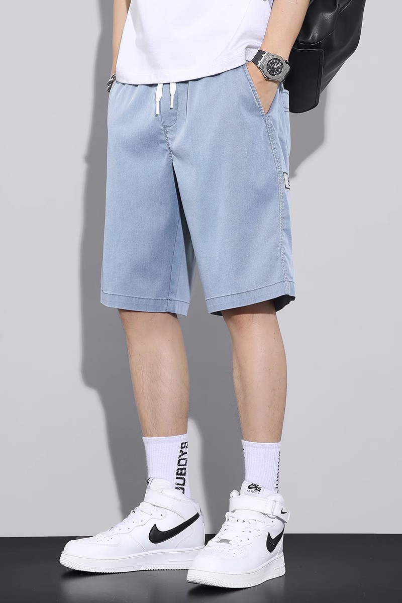 五分短裤男夏季薄款宽松夏天冰丝休闲中裤子外穿潮Z8862-P40,男装休闲裤,星座509