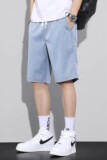 五分短裤男夏季薄款宽松夏天冰丝休闲中裤子外穿潮Z8862-P40，男装休闲裤，星座509