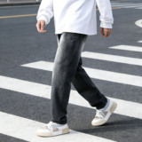 春季牛仔裤2026新款直筒裤宽松水泥做旧弹力高街男士潮流YZ89-P50，男装牛仔裤，星座509