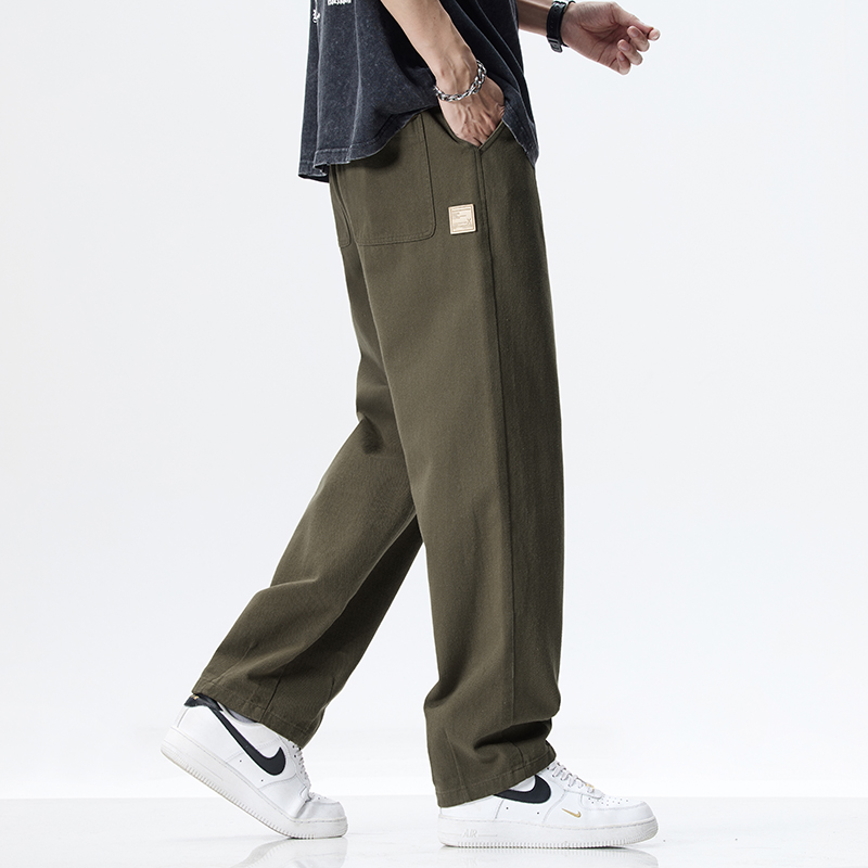 直筒工装阔腿裤男2025新款男生简约百搭休闲裤子男夏季Z2328-P50，男装工装外套，星座509