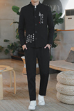 秋季男士套装2021新款唐装青年中山装中国风复古风汉服YK237-P90，男装夹克，星座509