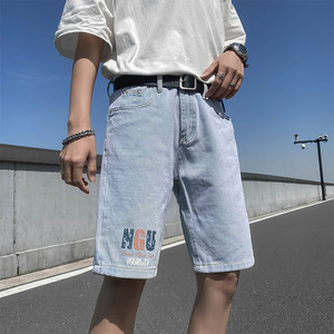 牛仔短裤男士夏季外穿五分潮流宽松ins薄款简约时尚裤子YD110-P30图片