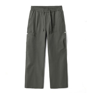 美式vibe伞兵工装裤潮牌痞帅高街裤子坠感直筒拖地长裤Z9857-P50图片
