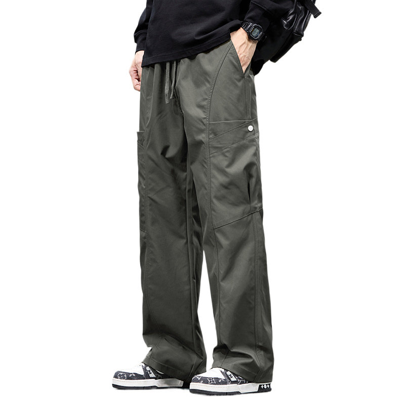 伞兵工装裤男美式复古时尚潮牌阔腿拖地裤休闲百搭长裤Z9857-P50,男装休闲裤,星座509