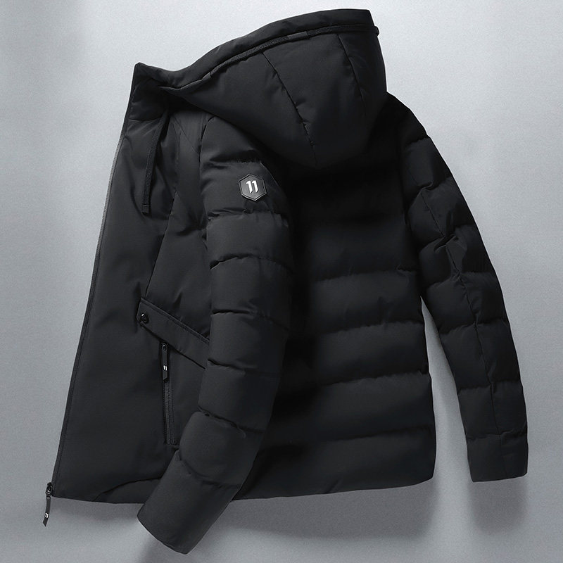 男士棉衣连帽外套2021新款韩版棉服秋冬季加厚保暖棉袄子F611-P55图片