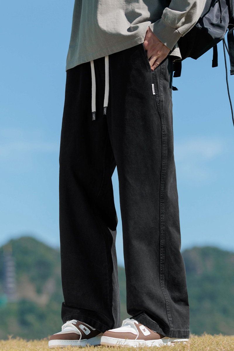 秋冬新款休闲裤男纯棉直筒宽松大码裤工装裤长裤耐磨Z2301-P50,男装休闲裤,星座509
