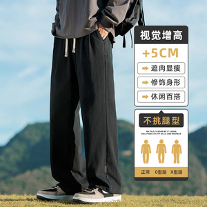 美式工装裤男秋冬新款宽松直筒阔腿男款休闲裤子松紧腰Z2328-P50图片