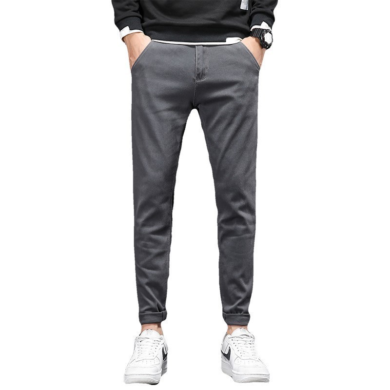 休闲裤男生韩版潮流秋冬款裤子男时尚直筒裤干长裤男K819-P35,男装休闲裤,星座509