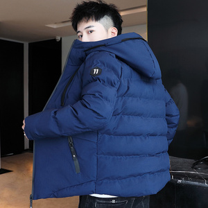 棉衣男冬季连帽棉袄2021新款冬装外套韩版潮短款男士棉服F611-P55图片