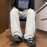 工装牛仔裤夏季四季款直筒裤子男生修身高街男款休闲裤YD783-P50，男装牛仔裤，星座509