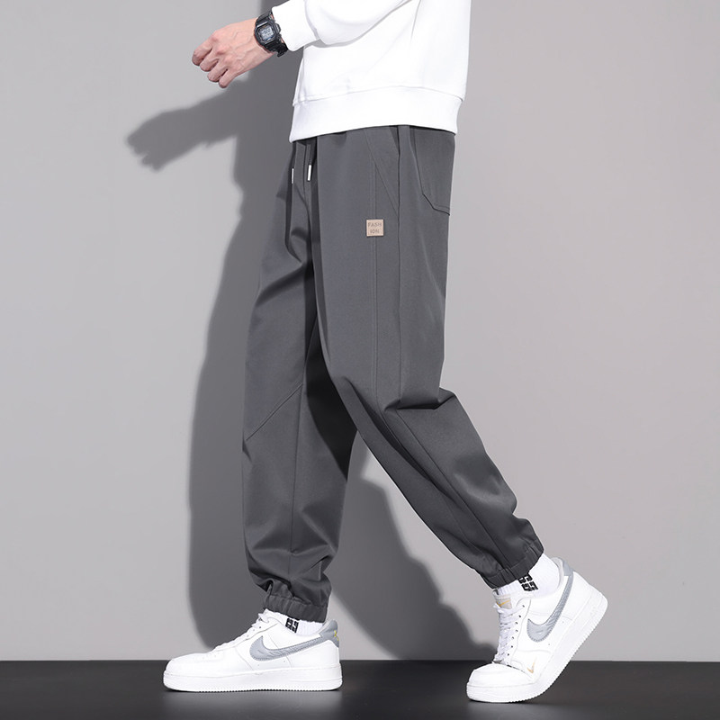 休闲裤男秋季百搭宽松束脚长裤2025新款松紧腰哈伦裤子N6802-P45,男装休闲裤,星座509