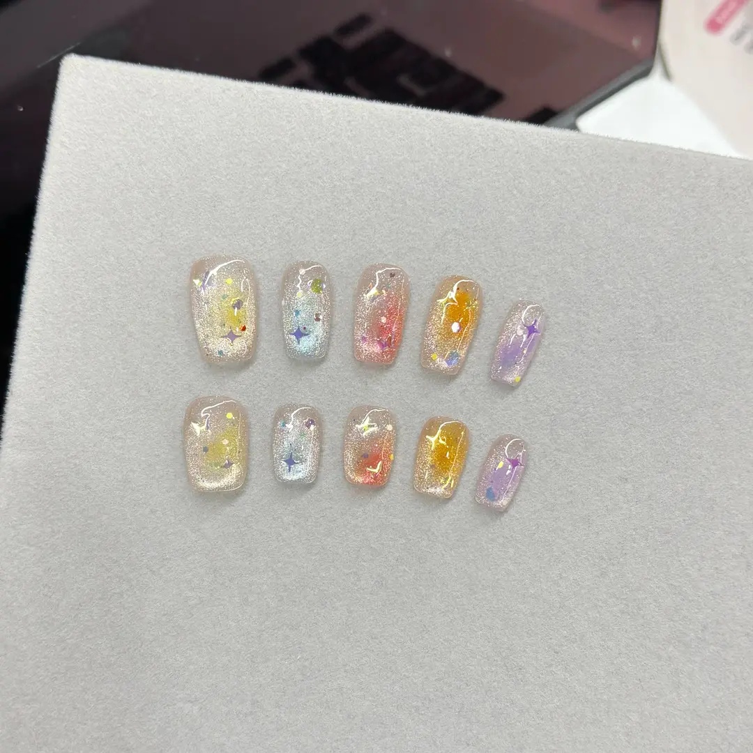 九号魔盒玻璃珠气质显白猫眼亮片