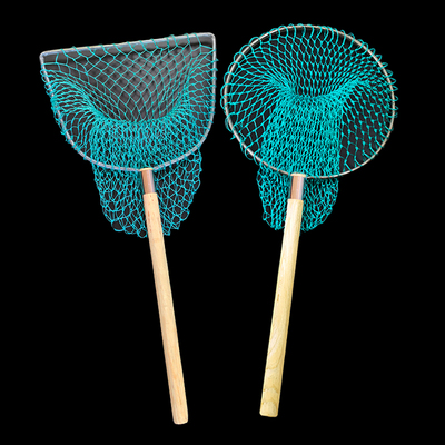 实心捞鱼网兜大眼手工抄网