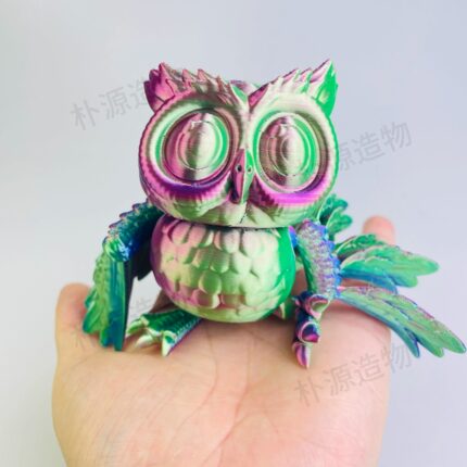 3d打印猫头鹰玩具网红高颜值立体关节可动桌面高级潮玩摆件礼物