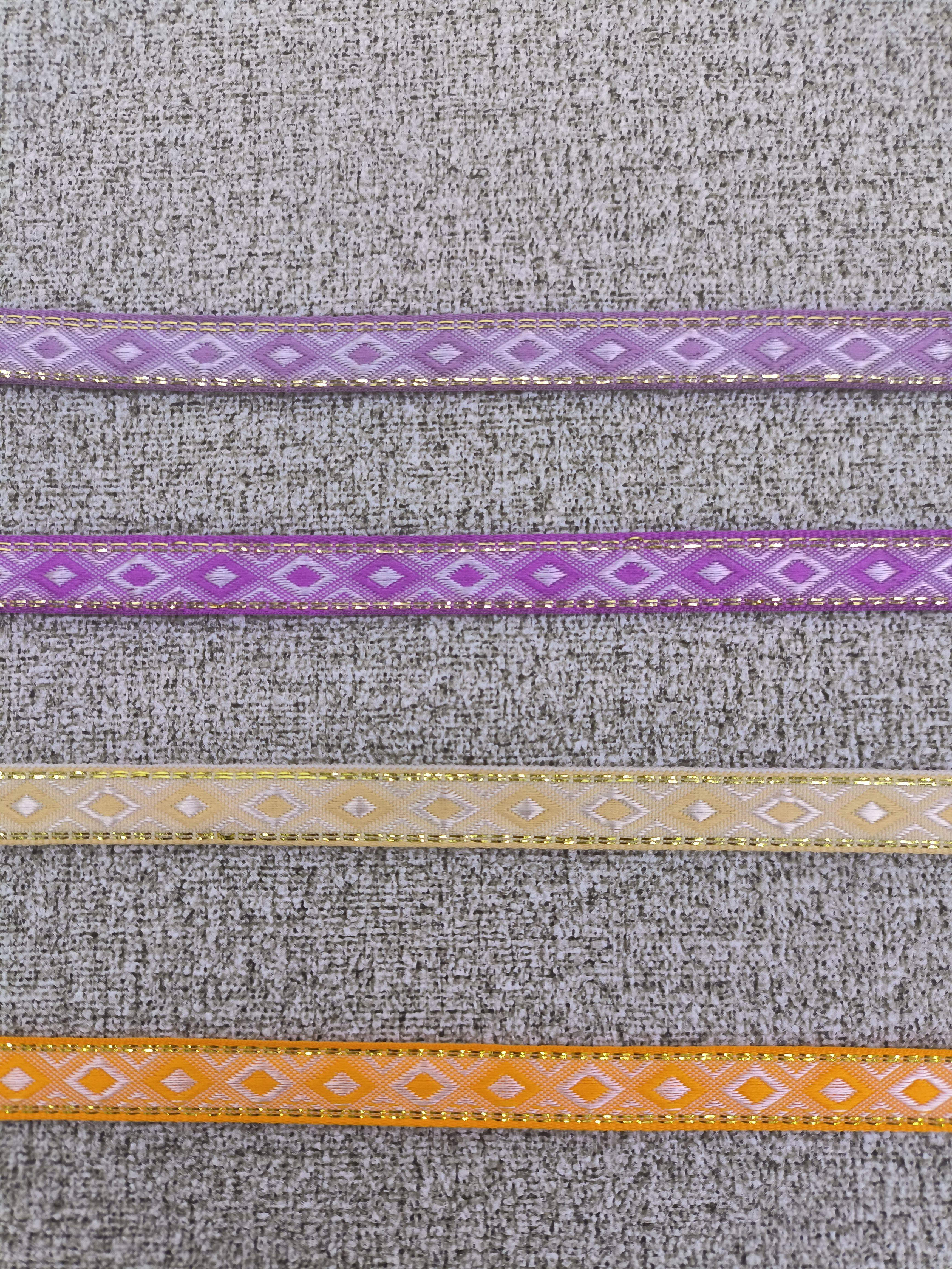 1.2cm宽古风八宝带菱形diy织带团扇包边书画装裱材料挂绳汉服花边