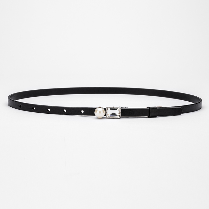 遇尚美女士腰带水钻镶嵌合金扣头