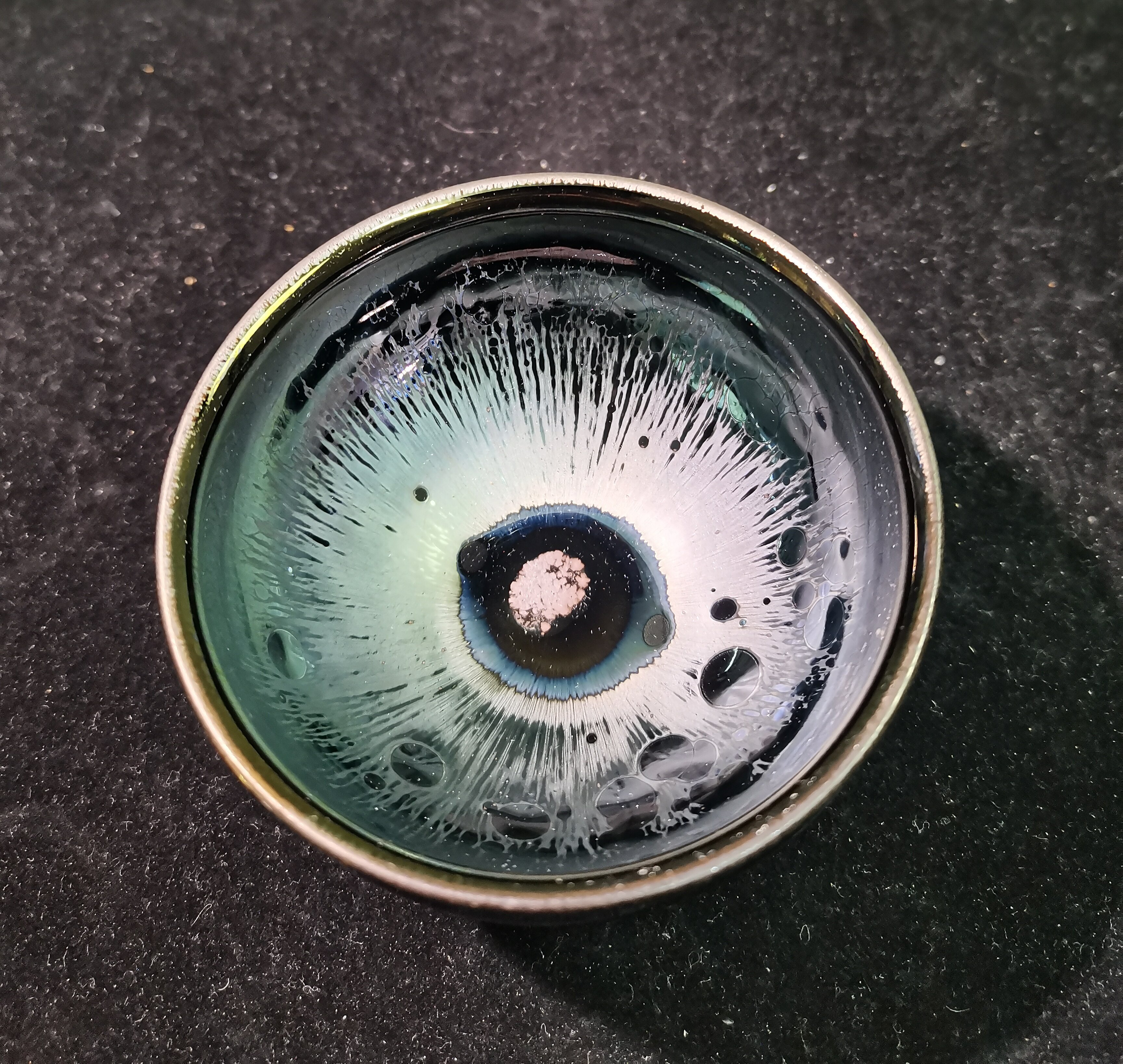 银毫银滴银曜变将军器型主人杯(磨底)
