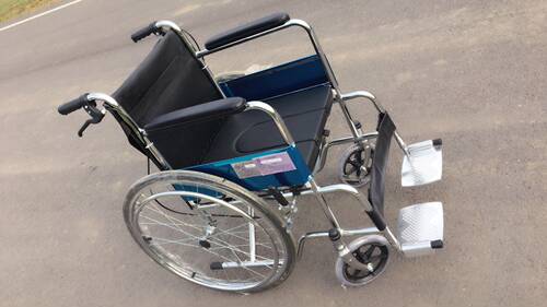 佛山骏能608J 加厚钢管四刹车 老人折叠轮椅 带坐便轻便 正品保证