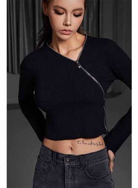 （部分断码特价）同款秀场紧身毛衣设计个性秋冬打底中性男女款