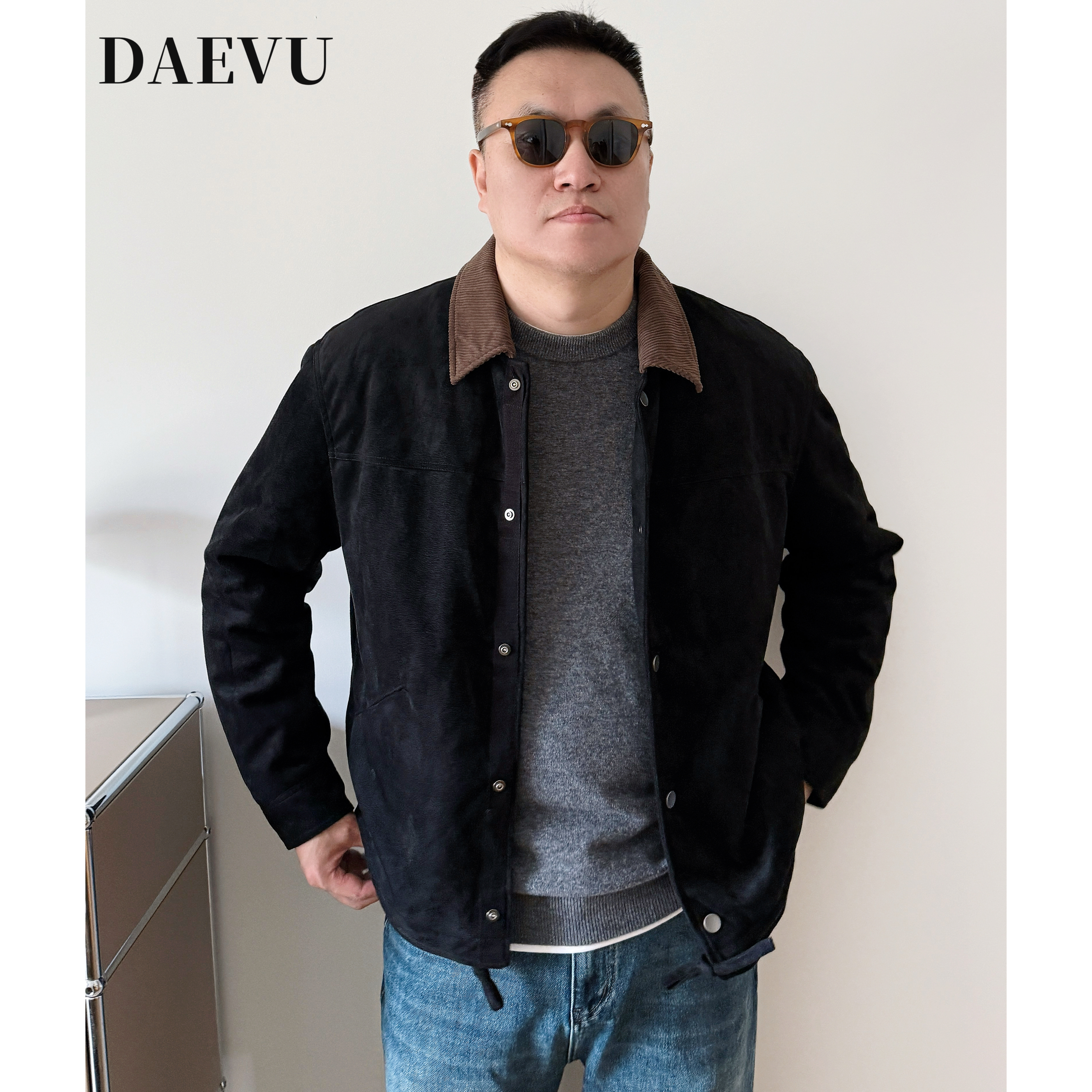 大依无忧灯芯绒领麂皮绒二棉外套