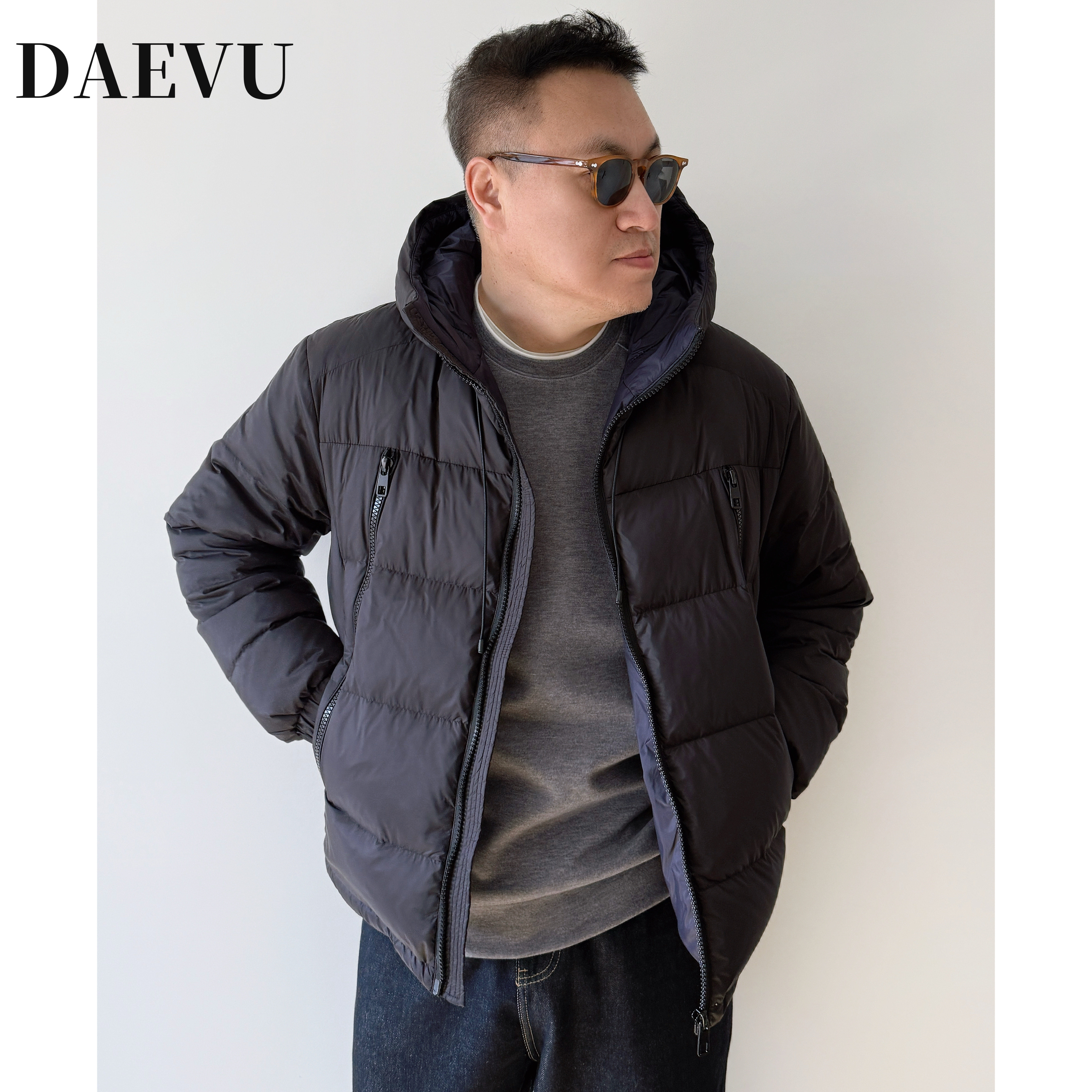 大依无忧冬季连帽90绒连帽羽绒服