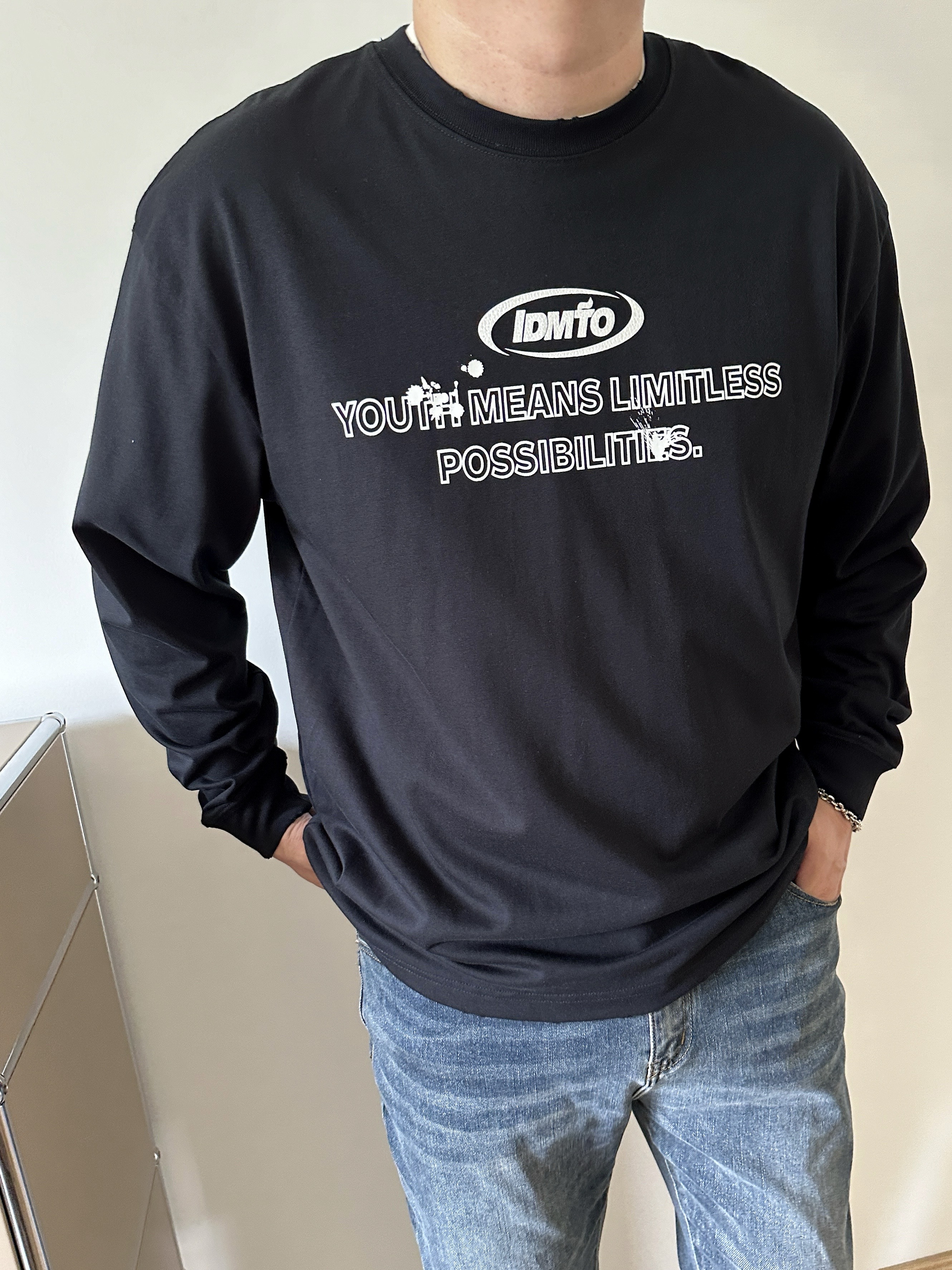 DAEVU长袖加肥加大长T