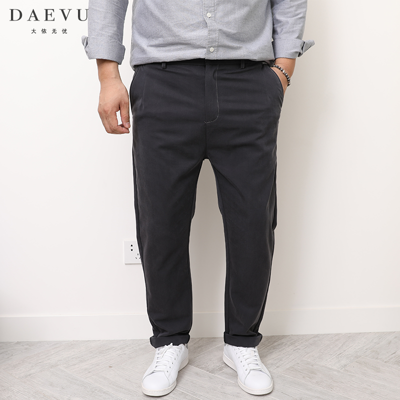 daevu春秋新款明线大号休闲长裤
