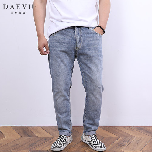 daevu春秋新款普洗潮男士牛仔裤