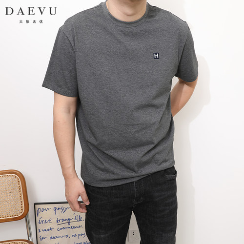 Daevu夏季新款深花休闲短袖t恤