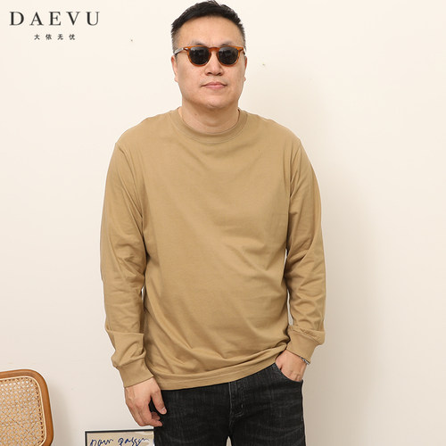DAEVU长袖日韩系大码圆领T恤