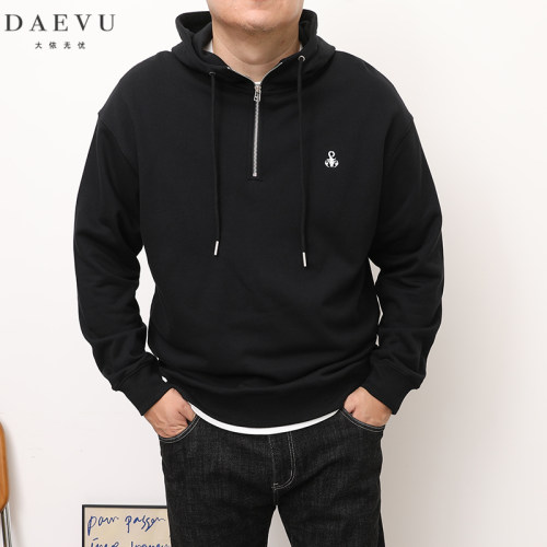 大码男款套头连帽长袖卫衣