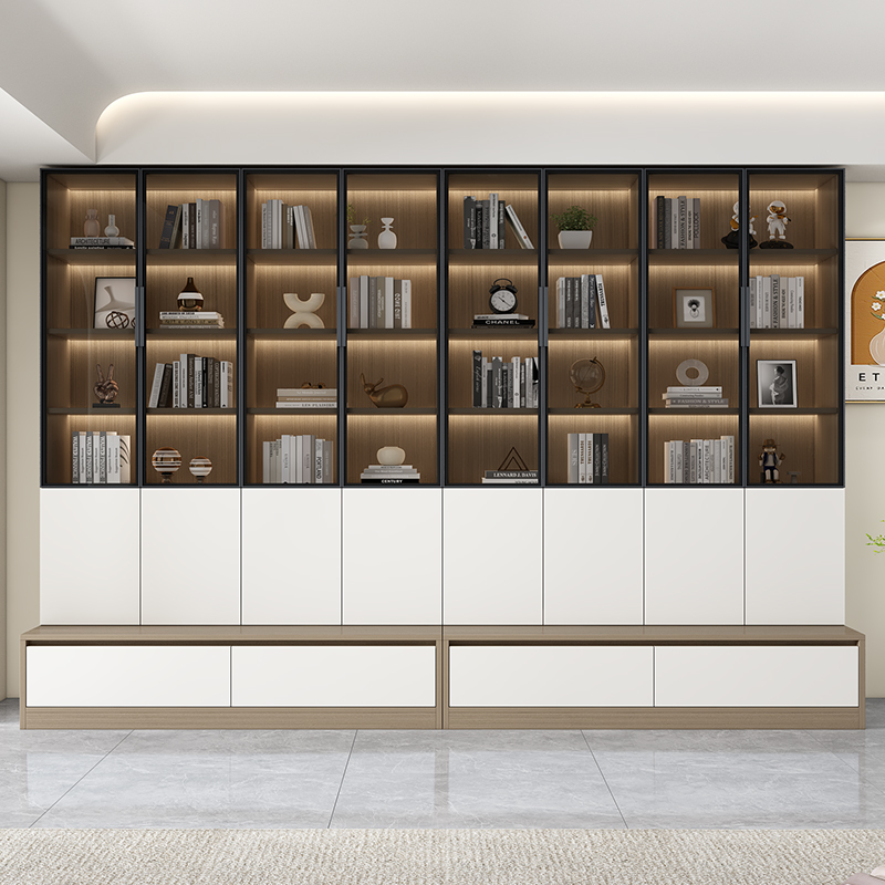书柜定制客厅整墙一体到顶书架