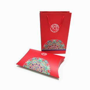 精品羊绒围巾包装盒 高档红色商务礼盒套装节日礼品盒礼物盒