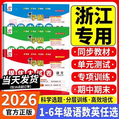 浙江专用小学学霸提优大试卷