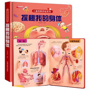 探秘我的身体儿童绘本3–6到3岁3d立体书揭秘系列儿童翻翻幼儿园阅读4-6-8-10岁小学生揭秘人体结构性教育启蒙早教科普百科立体书