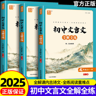 通城学典 初中文言文全解全练 七年级八年级九年级全一册 人教版中考语文古诗文文言文课内课外阅读译注赏析翻译知识训练教辅书