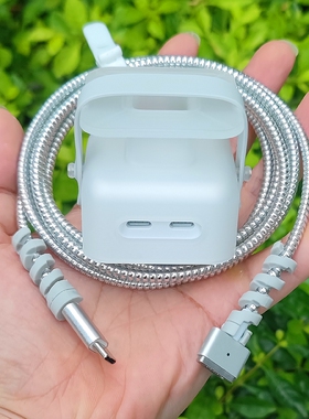 苹果Macbook Air充电器M2 M3 M4电源壳35W笔记本数据线保护套绕绳