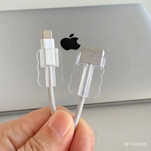 适用苹果Macbook笔记本电脑M5 M4充电线修复保护套T形插头防断头