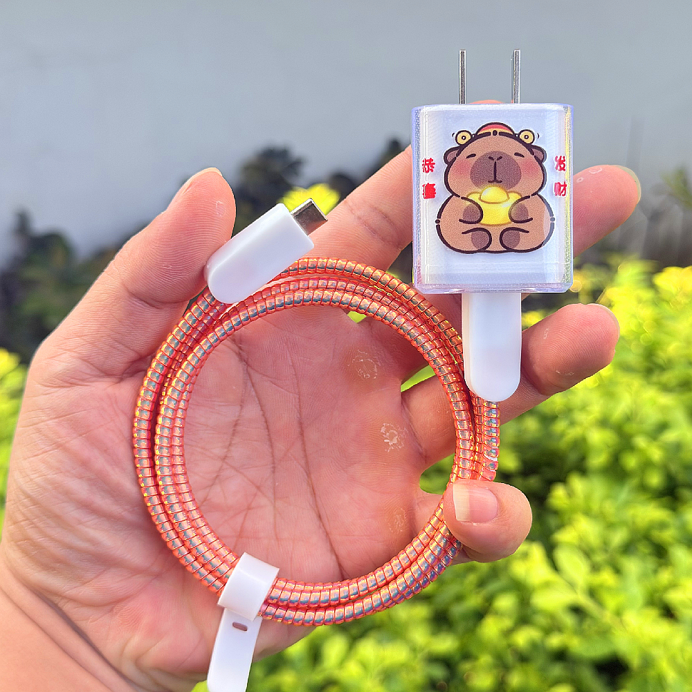 适用贝尔金Belkin 45W充电器壳苹果iPhone17 16pro数据线保护套绳