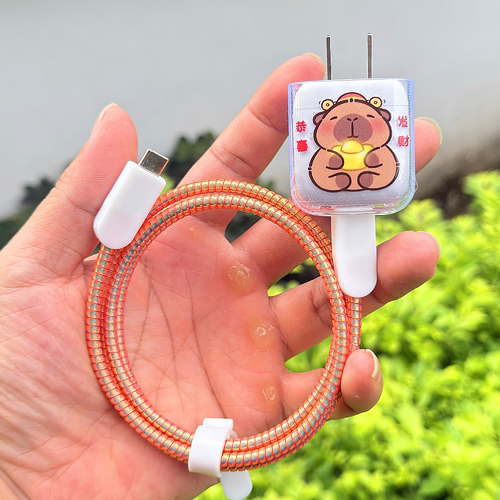 适用贝尔金Belkin 45W充电器壳苹果iPhone17 16pro数据线保护套绳