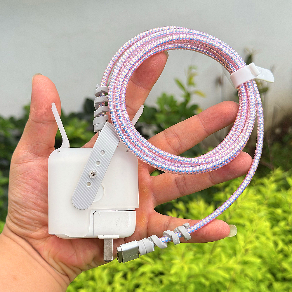 苹果Macbook Air M3 M4 pro充电器数据线保护套30W 35W 70W壳绕绳