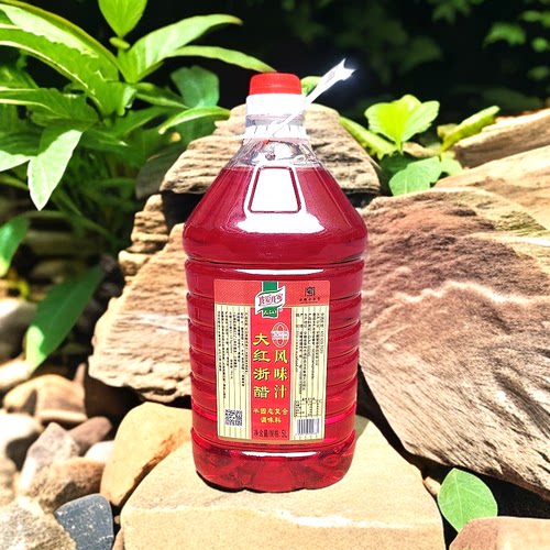 我爱我家大红浙醋红醋5L大桶装正品食醋红米醋炒菜调料泡萝卜商用