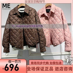 MEFOREVER真我永恒2024冬款衬衣款羽绒服2442A72080吊1599