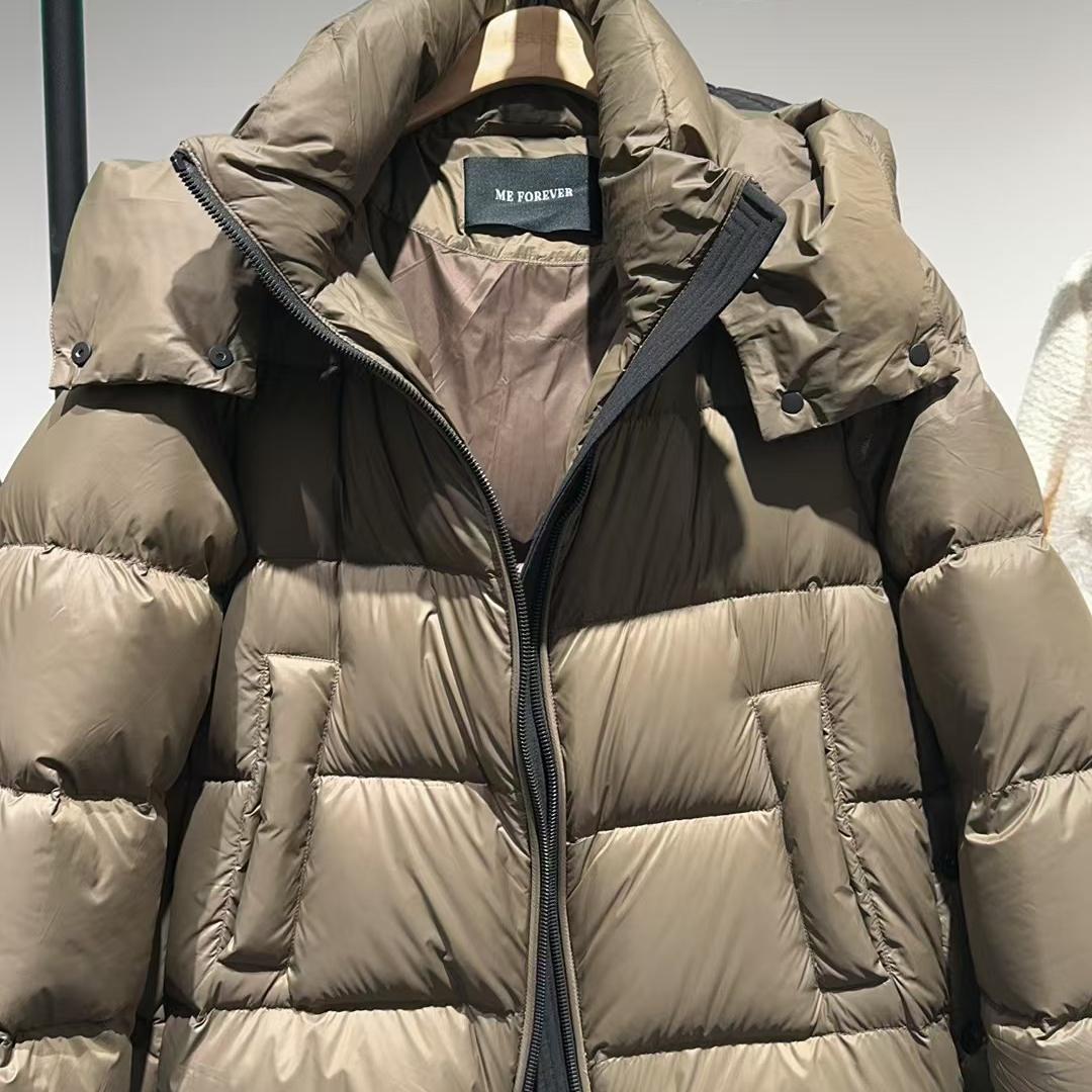 真我永恒短款羽绒服连帽