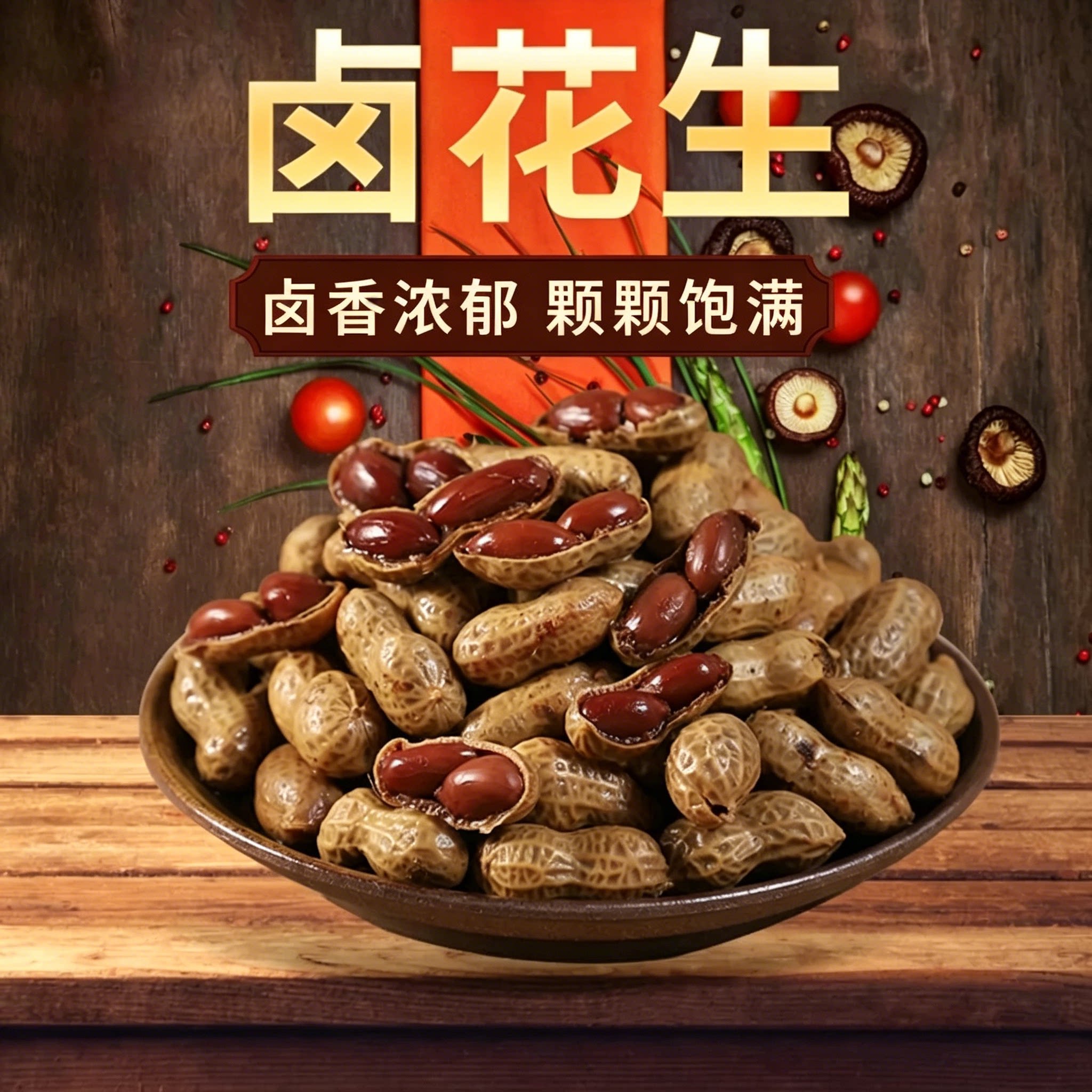 苏班卤汁带壳花生500g即食下酒